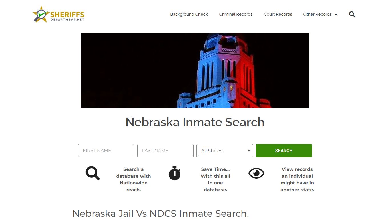 Nebraska Inmate Search: Lookup NDCS Prison and County Jail ...